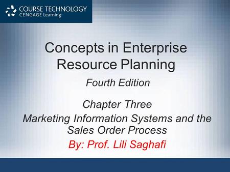 Concepts in Enterprise Resource Planning Fourth Edition