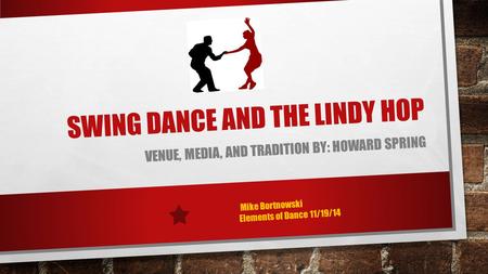 Swing dance and the lindy hop