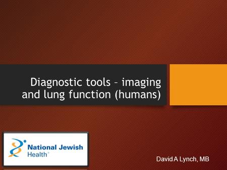 Diagnostic tools – imaging and lung function (humans)