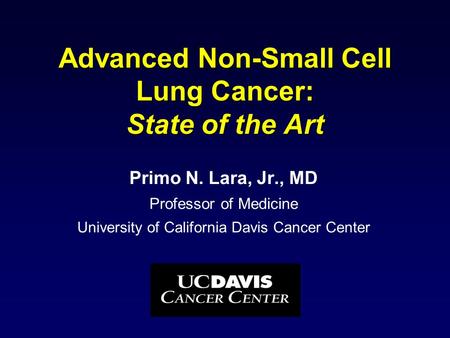 Advanced Non-Small Cell Lung Cancer: State of the Art