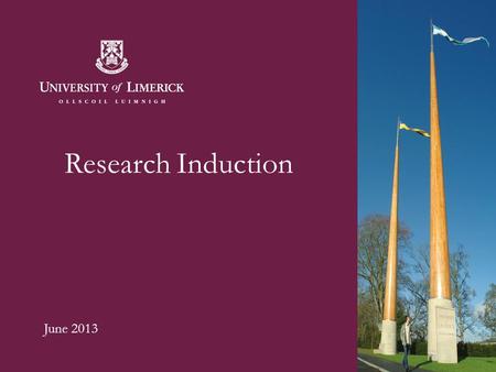 Research Induction June 2013. UL Strategic Plan: Goal 2 Convergent Translational Research ► Convergence: Synergistic combination of different disciplines.