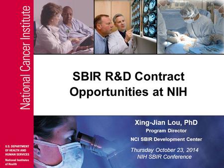 SBIR R&D Contract Opportunities at NIH