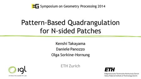Pattern-Based Quadrangulation for N-sided Patches