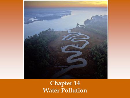 Chapter 14 Water Pollution. Water pollution- the contamination of streams, rivers, lakes, oceans, or groundwater with substances produced through human.