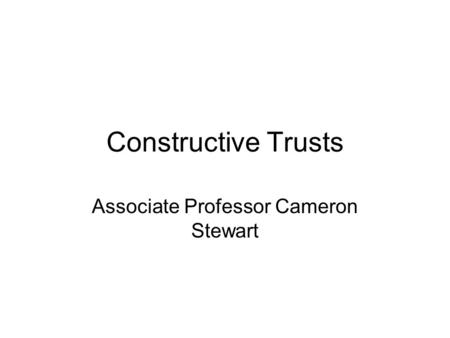Associate Professor Cameron Stewart