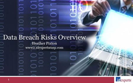 Data Breach Risks Overview Heather Pixton www2.idexpertscorp.com