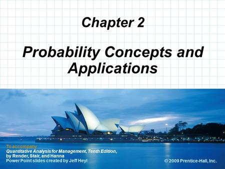 © 2008 Prentice-Hall, Inc. Chapter 2 To accompany Quantitative Analysis for Management, Tenth Edition, by Render, Stair, and Hanna Power Point slides created.