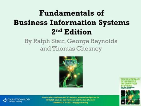 Fundamentals of Business Information Systems 2nd Edition