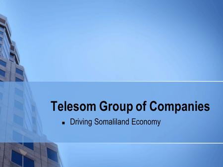Telesom Group of Companies Driving Somaliland Economy.