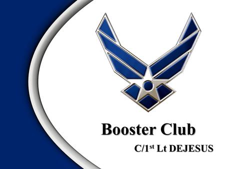 C/1 st Lt DEJESUS Booster Club. What is the Booster Club How we support DET 842 Future plans SummaryOverview.