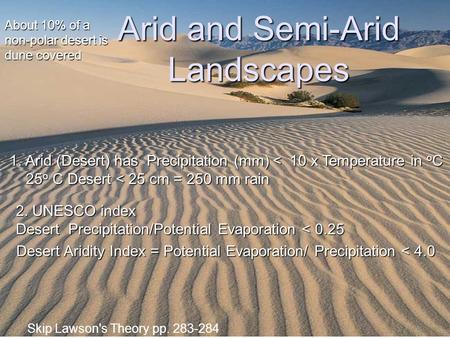 Arid and Semi-Arid Landscapes