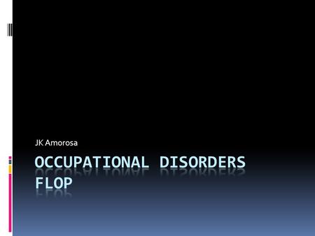 JK Amorosa. State of the Art Imaging of Occupational Lung Disease Cox, C et al Radiology 2014, 270: 681- 696  Team approach: occupational med physician,