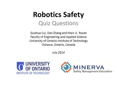 Robotics Safety Quiz Questions