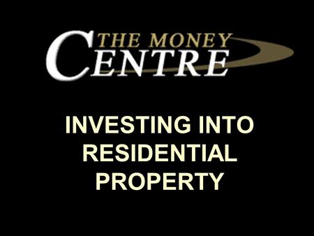 INVESTING INTO RESIDENTIAL PROPERTY ABOUT US Established 1990 Nationwide coverage through regional account managers All former lending managers with.