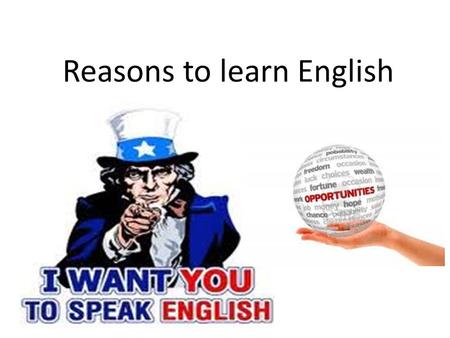 Reasons to learn English
