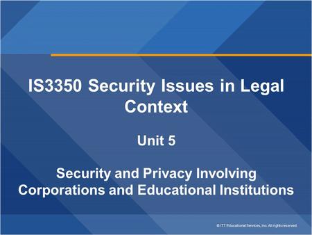 IS3350 Security Issues in Legal Context