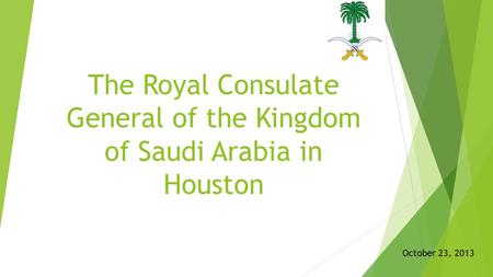 The Royal Consulate General of the Kingdom of Saudi Arabia in Houston October 23, 2013.