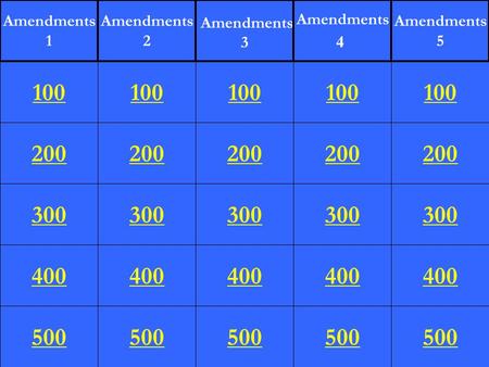 200 300 400 500 100 200 300 400 500 100 200 300 400 500 100 200 300 400 500 100 200 300 400 500 100 Amendments 1 Amendments 2 Amendments 3 Amendments 4.