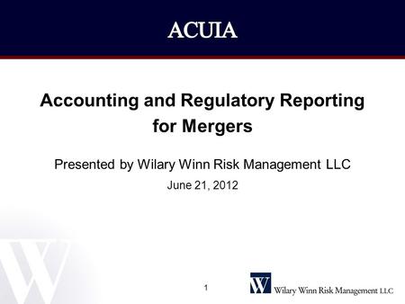 Accounting and Regulatory Reporting
