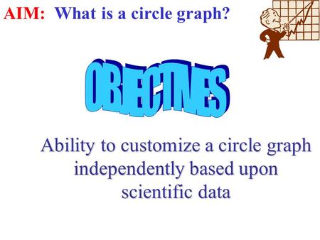 Ability to customize a circle graph independently based upon scientific data AIM: What is a circle graph?