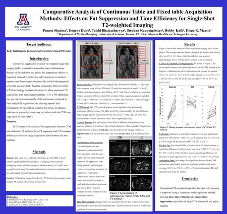 Comparative Analysis of Continuous Table and Fixed table Acquisition Methods: Effects on Fat Suppression and Time Efficiency for Single-Shot T2-weighted.