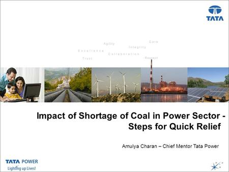 …Message Box ( Arial, Font size 18 Bold) Presentation Title ( Arial, Font size 28 ) Date, Venue, etc..( Arial, Font size 18 ) Impact of Shortage of Coal.