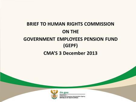BRIEF TO HUMAN RIGHTS COMMISSION ON THE