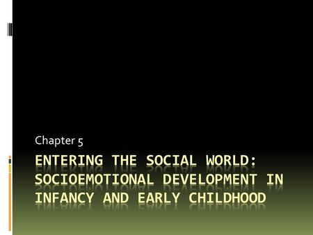 Chapter 5 Entering the social world: Socioemotional development in infancy and early childhood.