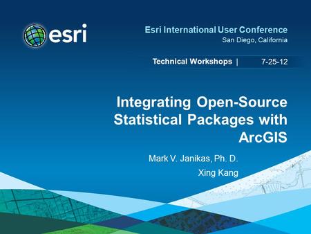 Integrating Open-Source Statistical Packages with ArcGIS