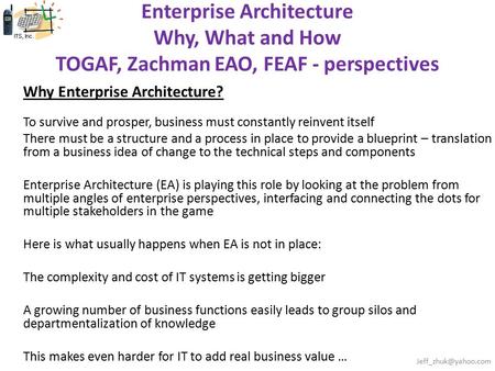 Why Enterprise Architecture?