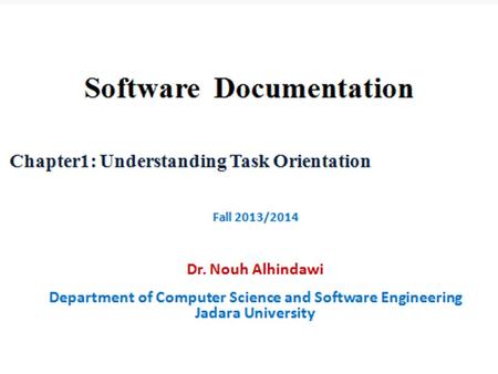 Introduction to SD What is Software Documentation