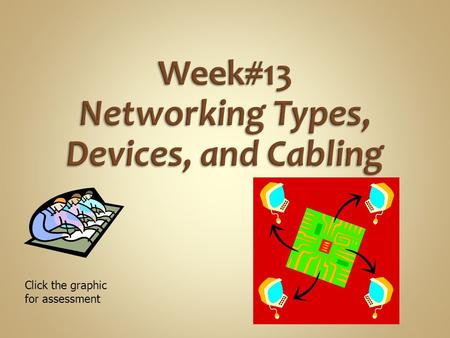 Week#13 Networking Types, Devices, and Cabling