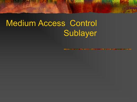 Medium Access Control Sublayer. Static Channel Allocation FDM TDM Wastage of resources when some of the users are idle. What if the number of users increase.
