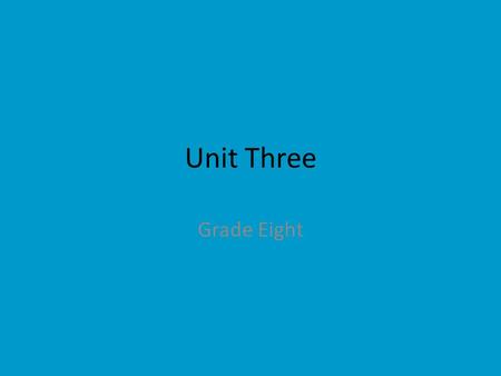 Unit Three Grade Eight. 1. allot (v) to assign or distribute in shares or portions syn: apportion, parcel out, allocate.