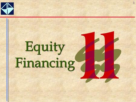 Equity Financing.