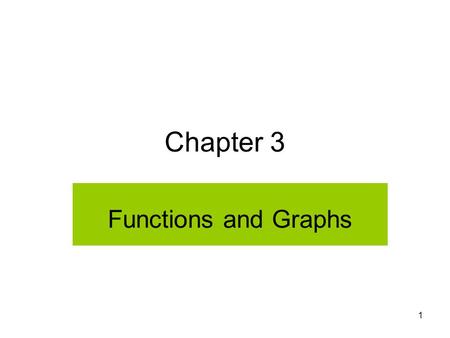 MAT 105 SP09 Functions and Graphs