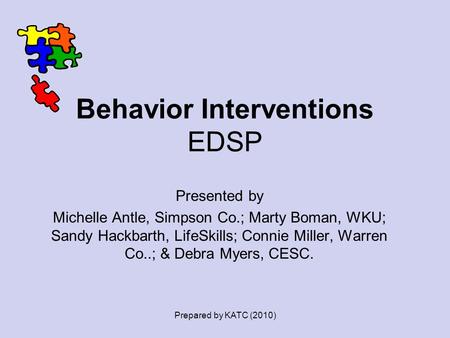 Behavior Interventions EDSP