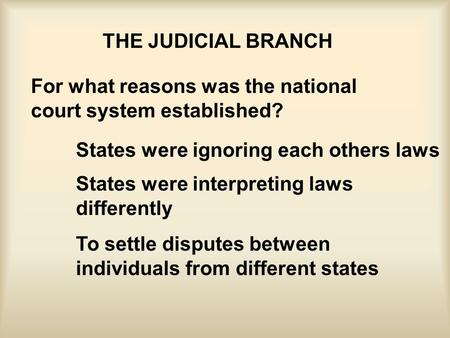 The Judicial Branch--Chapter 18