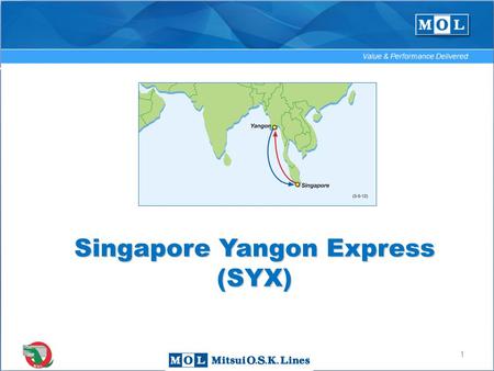 1 Singapore Yangon Express (SYX) 1. 2 SYX Service Structure 2 Service Rotation: Singapore(PSA) – Yangon(MIP) – Singapore(PSA) (3 ships, 2 sailings per.
