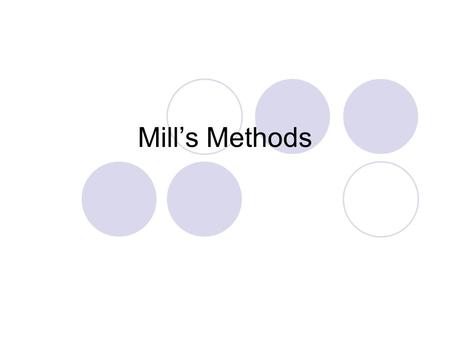 Mill’s Methods.