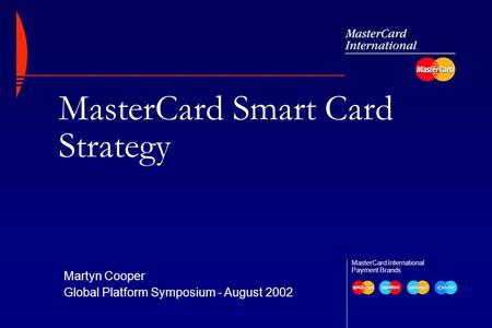 MasterCard Smart Card Strategy