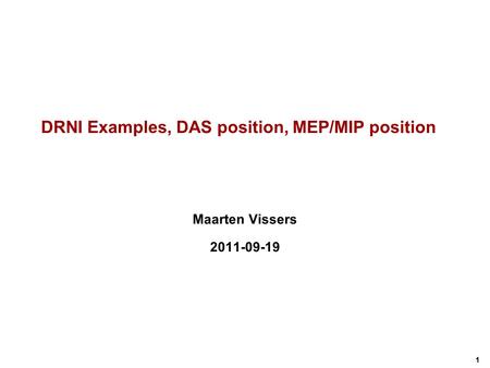 DRNI Examples, DAS position, MEP/MIP position