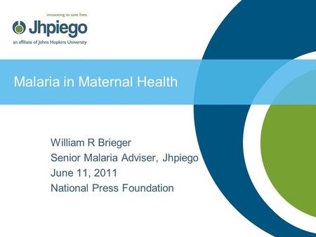 Malaria in Maternal Health