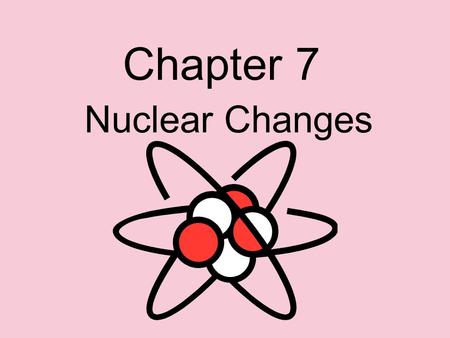 Nuclear Changes Chapter 7. 7.1 What is Radioactivity? Large atoms are unstable. When the nucleus is crowded with protons and neutrons, it’s just ”too.