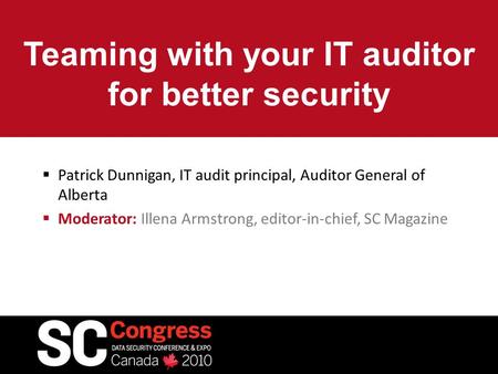 Teaming with your IT auditor for better security