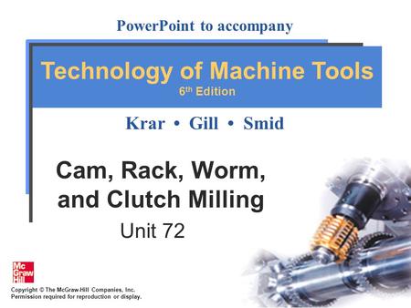 Cam, Rack, Worm, and Clutch Milling