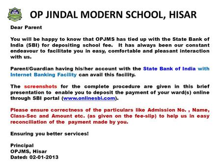 OP JINDAL MODERN SCHOOL, HISAR