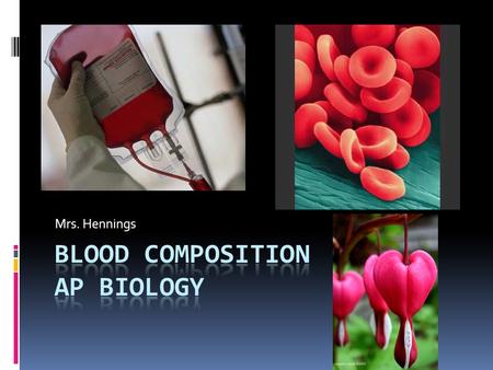 Mrs. Hennings What is blood?  Connective tissue- yes TISSUE!  Cells suspended in plasma matrix.