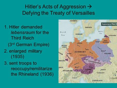 Hitler’s Acts of Aggression  Defying the Treaty of Versailles