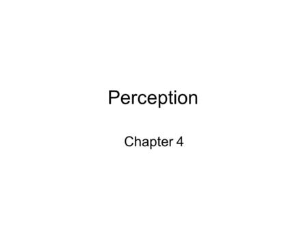 Perception Chapter 4.